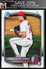 Chase Shores 2025 Bowman Draft Chrome Refractor #BDC-142 Los Angeles Angels