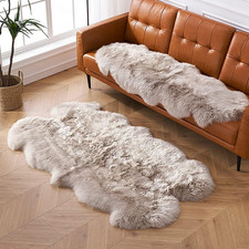 Premium Genuine Sheepskin Rug Linen Real Australia Sheepskin Natural Luxury Fluf