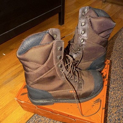 Red Wing Shoes Men s Work Boots US 10.5 Brown/Black Lace-Up Mid-Calf
