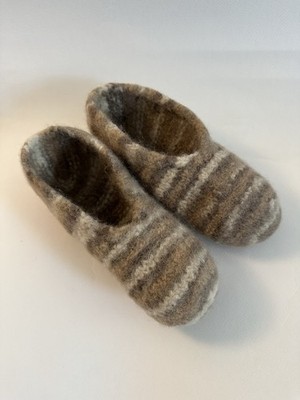 Tolle warme Filzhausschuhe  - Filzschuhe  - felted shoes - handgemacht 35/36 NEU
