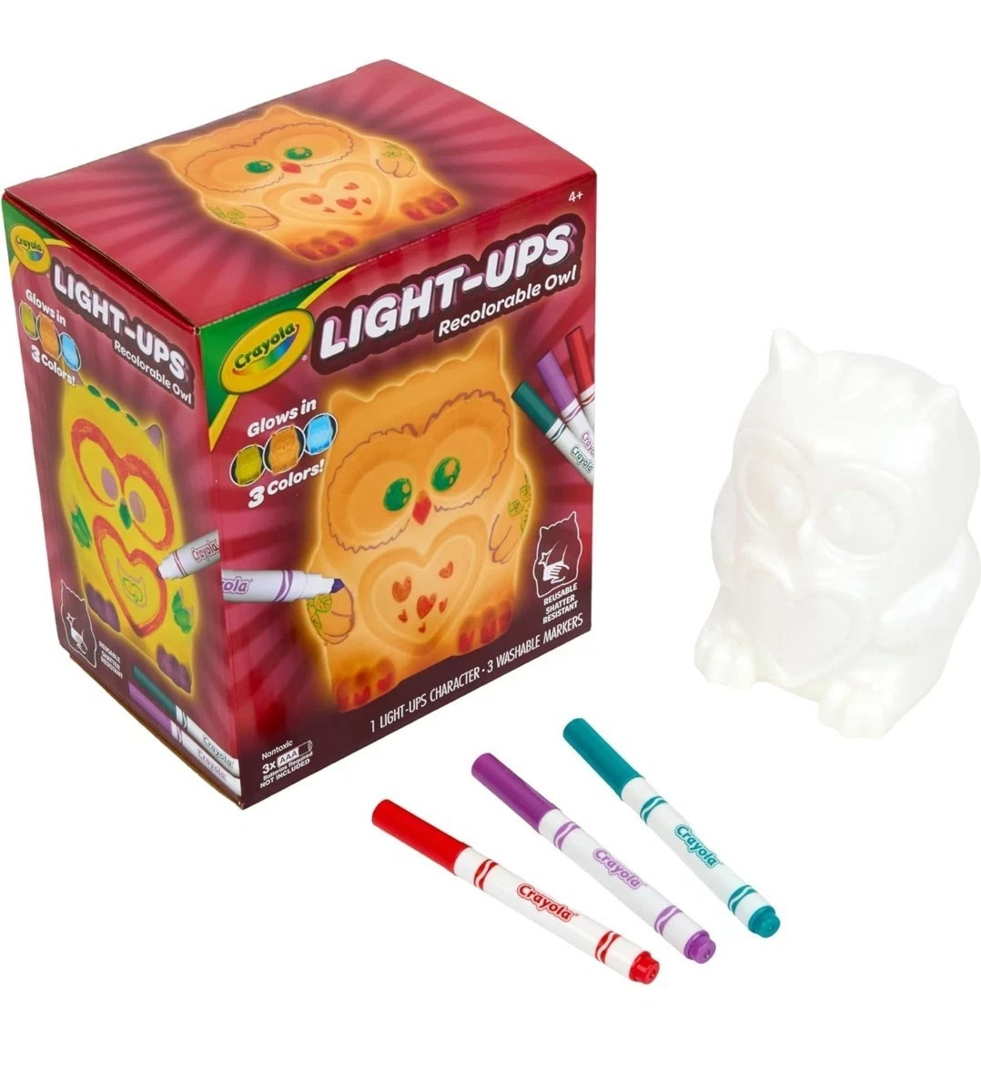 Crayola Light-ups Recolorable Owl New in box