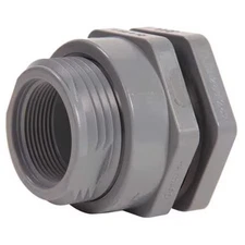 Hayward Flow Control Bfas2007ces Bulkhead Fitting, 3/4", Cpvc/Epdm, Socket X Fpt