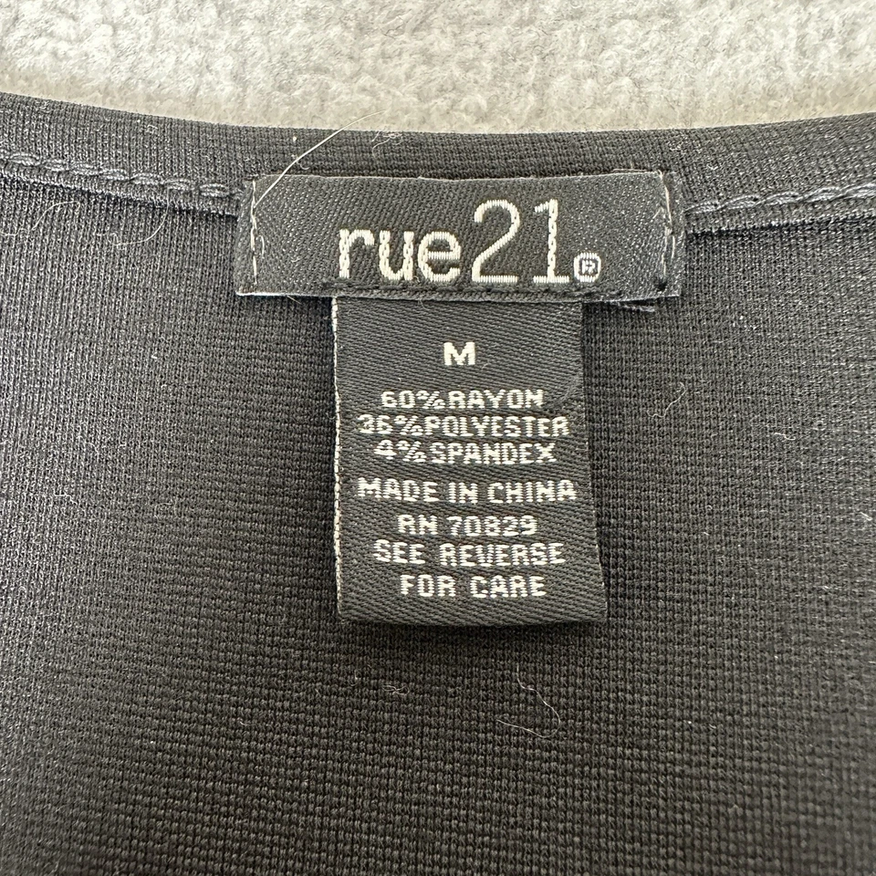 Y2K Lace Up Womens Crop Top Size Med Black Sexy Vibes Goth Scene Punk Soft - Image 3 of 4