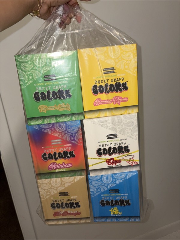 Colors Organic Sheet Wraps Variety 6 Boxes Of 50 Wraps (Nicotine Free) Herb Use