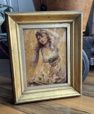 Antique Victorian Crystoleum Framed 29 x 24cm FREE POST