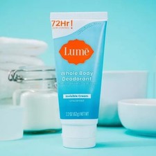 LUME Invisible Cream Tube Deodorant - Whole Body Deodorant for Arm, pits and