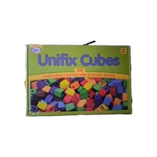 Didax Unifix Cubes 300 Interlocking Counting Cubes Activity Booklet New SEALED