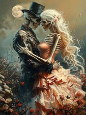 Skeleton Diamond Art Kits for Adults - Skull Diamond Painting Kits for Adults Be