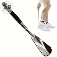 New Extra Long Handle Shoe Horn Stainless Steel Handled Metal Shoehorn Horns