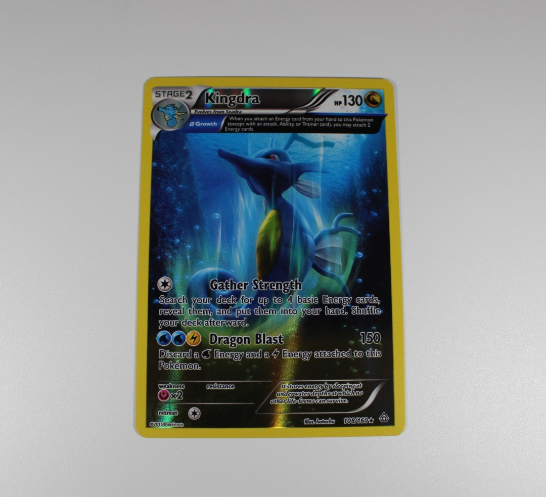 2015 Pokemon XY Primal Clash Kingdra Reverse Holo #108/160 NM
