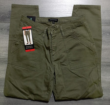 Banana Republic High Rise Twill Pant Womens Size 8 Green Ankle Office Casual