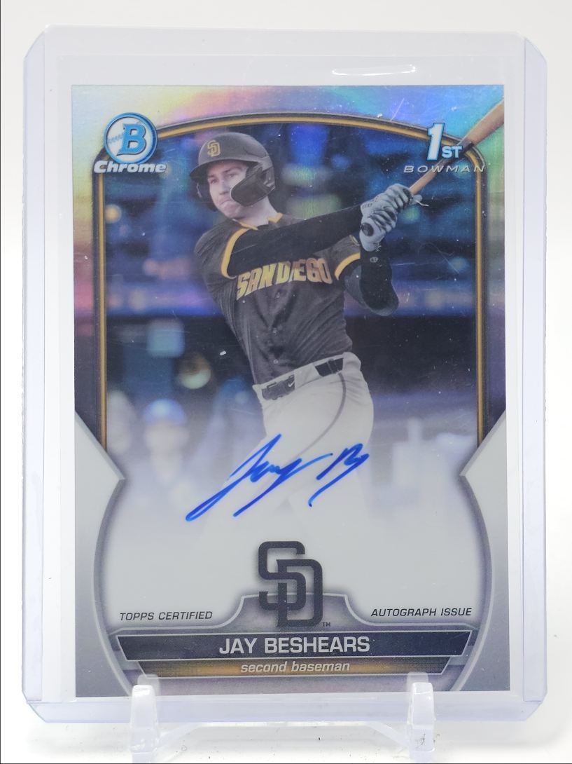 JAY BESHEARS 2023 BOWMAN CHROME DRAFT 1ST REFRACTOR AUTO /499 Q5651
