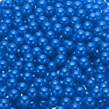 500Pcs Faux Pearl for Crafting 10mm No Hole ABS Round Pearls Beads Deep Blue