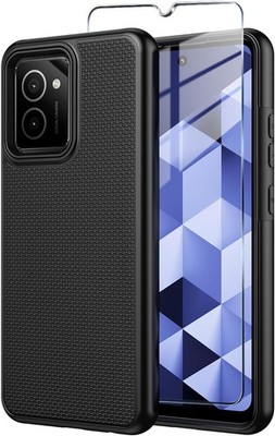 Heavy Duty Phone Case for HMD Vibe Built-in 9H Tempered Glass Screen Protector 