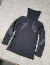 Lululemon Embroidered To You Tunic Sweatshirt Sz 2 Black Turtleneck Y2K Floral