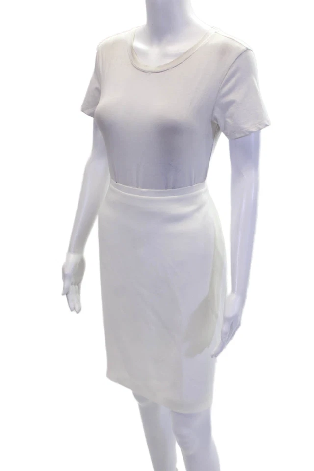 Saia Panceil Elie Tahari Feminina Forrada com Zíper Comprimento do Joelho Preta Tamanho 12 - Imagem 2 de 4