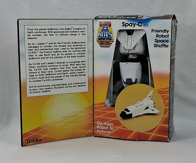 Vintage Super GOBOTS SPAY-C Friendly Robot NASA Space Shuttle In Box Tonka 1984