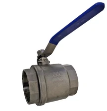 2P VAV 2" Ball Valve Full Port,316 Stainless Steel,1000 WOG for Water,Oil 1 Pc
