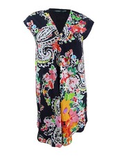 Lauren Ralph Lauren Women's Floral-Print Dress (10, Black Multi)