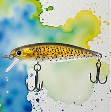 Dynamic Lures HD TROUT (Ghost Brown Trout) Fishing lure