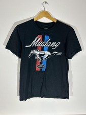 Ford Shirt Men's Small Black Mustang Official Product Graphic Tee Short Sleeve