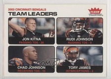 2004 Fleer Tradition Team Leaders Jon Kitna Rudi Johnson Chad Tory James 0c1e