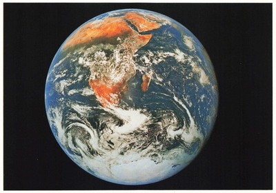 Postcard NASA Space Earth ''Blue Marble'' by Apollo 17 Spacecraft by Impact