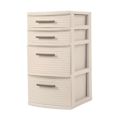 4 Drawer Medium Tower Snowfall White