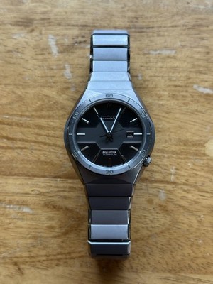Citizen AW1660-51H 41mm Gray Titanium Case Band Men's Watch Used Sapphire