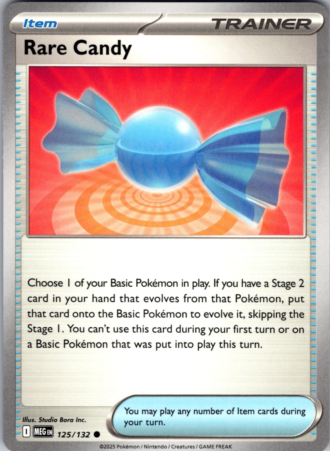 Rare Candy 125/132 Common Regular ME01: Mega Evolution NM