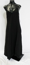 Mango Women's Sleeveless Stitch Detail Midi Dress AP2 Black Size:(US:8)(UK:12)