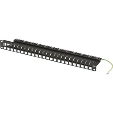 Black Box Cat6a Blank Patch Panel, 24-port, 19", 1.75"h, 1u - 24 - 24 Port[s] -