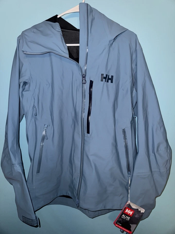 Jaqueta Helly Hansen feminina azul neblina vidro backcountry. Tamanho médio novo com etiquetas. - Imagem 2 de 4