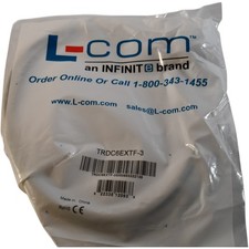 NEW L-com TRDC6EXTF-3 Ethernet Cable Cat6 RJ45 Plug to Jack 3ft Gray