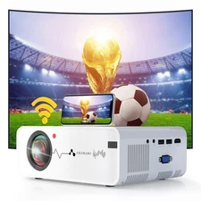 Portable Mini WiFi Movie Projector 1080P HD 8000L Home Theater