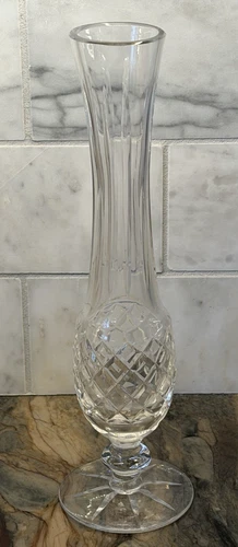 Vintage Waterford Crystal Pedestal Footed Flower Bud Vase
