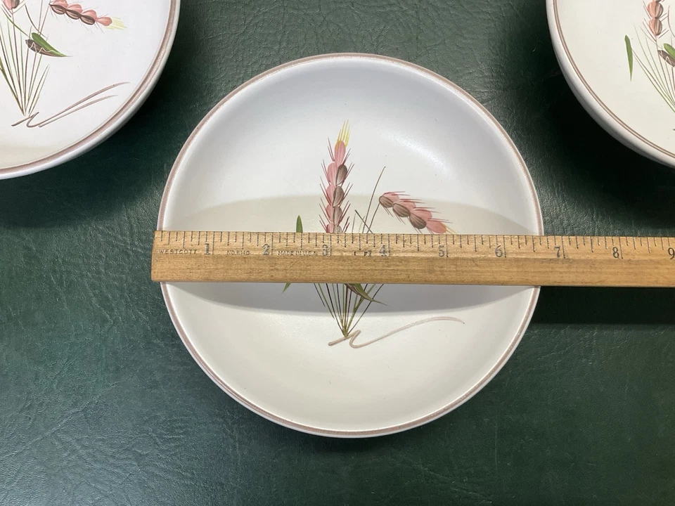 Set of 6 Denby Stoneware Harvest PINK WHEAT Bowls 6-3/4" ~ England - Image 2 of 4