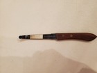 Ekco Stainless  Grapefruit Knife Wood Handle USA Curved Serrated Rivets Vintage — photo 1