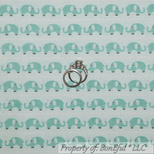 BonEful Fabric FQ Cotton Quilt Blue Baby Boy Elephant Star Stripe Polka Dot SALE - Picture 11 of 14