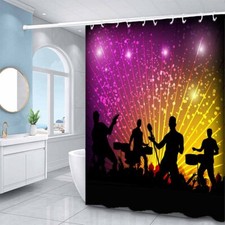 Rock Hall Player Waterproof Bath Polyester Shower Curtain Liner Water Resistant
