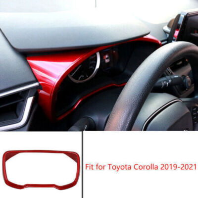 1PC Glossy Red Frame Trim Dash Speedometer Odometer For Toyota Corolla 2020-2023