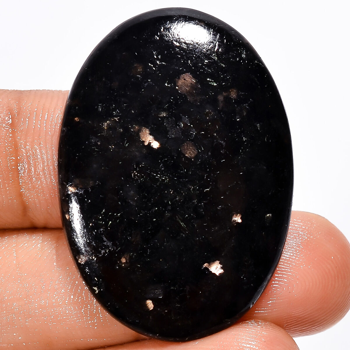 100% Natural Nuummite Oval Shape Cabochon Loose Gemstone 38 Ct 35X25X4mm X-13856 100% Natural Nuummite Oval Shape Cabochon Loose Gemstone 38 Ct 35X25X4mm X-13856