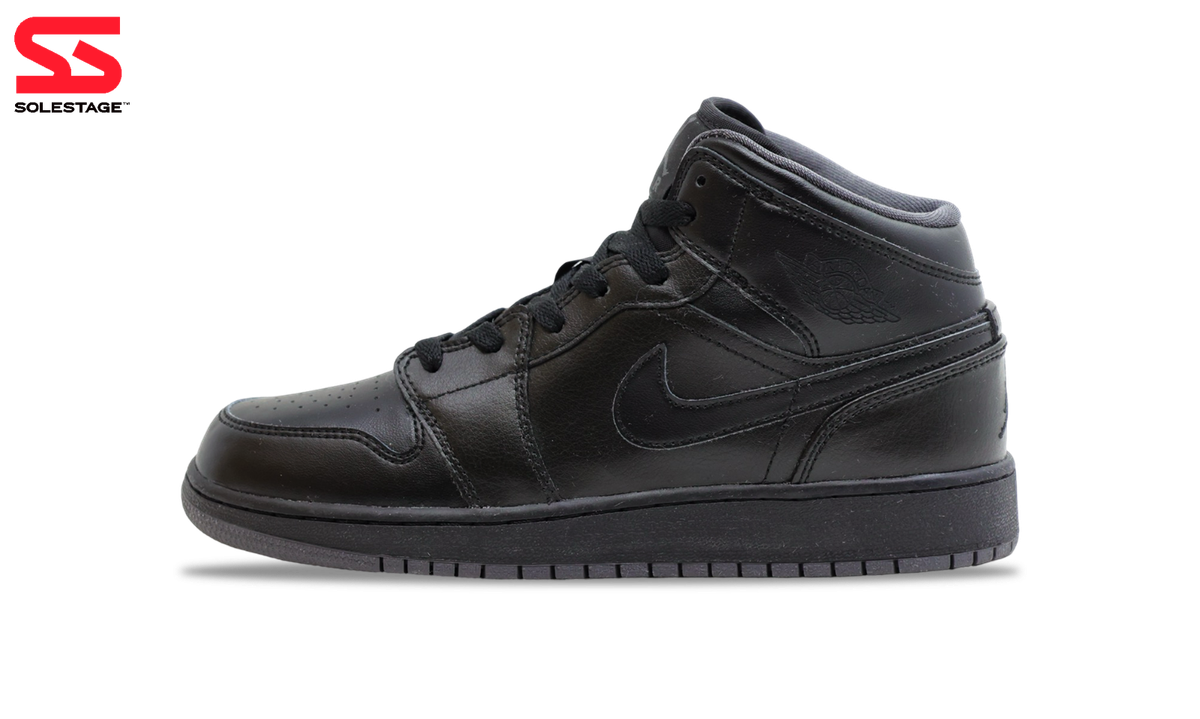 Nike Jordan 1 Mid Black Dark Grey GS 2016 (554725-021) Grade