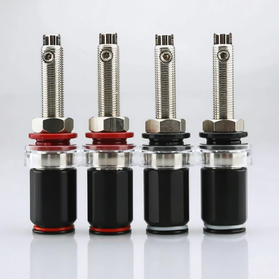 Vergoldet Rhodiniert HiFi Polklemme Buchse Terminal für Verstärker Lautsprecher- - Bild 3 von 4