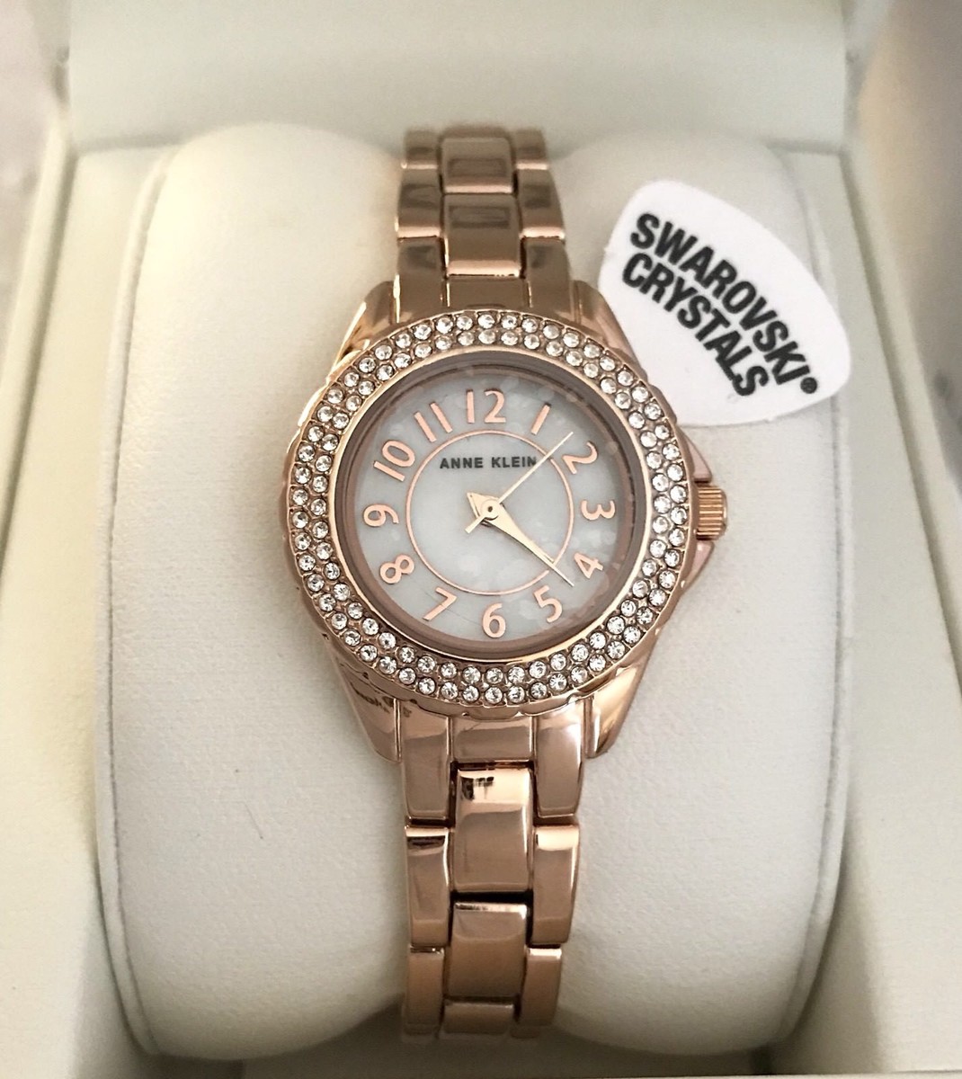 ANNE KLEIN Rose Gold-Tone Mother Of Pearl Dial Swarovski  display picture 3