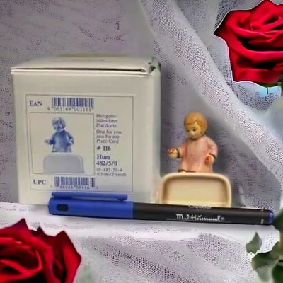 Hummel Figurine One For You One For Me Place Card HUM 482/5/0 TMK7 Orig Box Pen