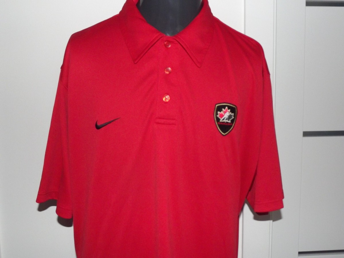 2010-12 Canada Hockey Nike Polo Red (XXL) Shirt Jersey Camiseta Maglia  Trikot