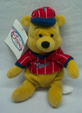 Walt Disney WINNIE THE POOH BEAR BASEBALL PLAYER 8" Bean Bag STUFFED ANIMAL NEW