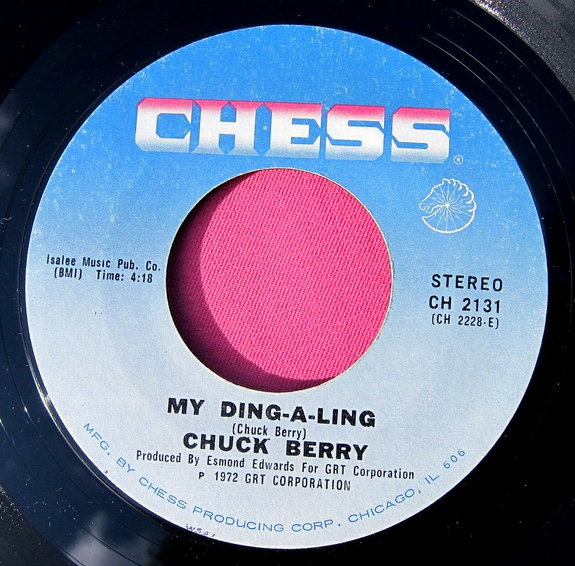 CHUCK BERRY - My Ding-a-Ling - clean 45 rpm - Chess 2131 - 1st press blue label