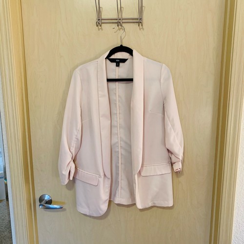 Mossimo S Blush Ruched Sleeve Blazer | eBay